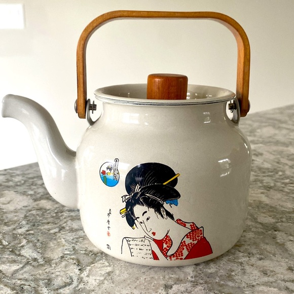 Gailstein vintage Asian teapot with wood handle - Picture 3 of 5